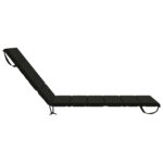 vidaXL Vankúš na ležadlo GEMERT 100% polyester Čierna 200 x 90 x 3 cm – Obrázok 5