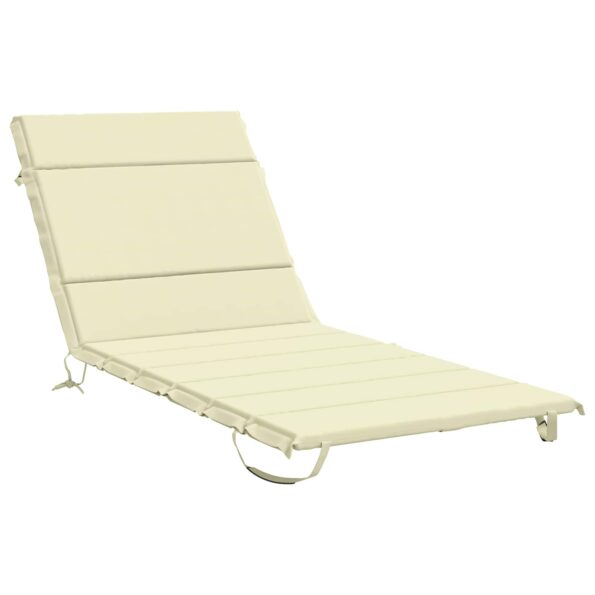 vidaXL Vankúš na ležadlo GEMERT 100% polyester Krémová 200 x 90 x 3 cm – Obrázok 2