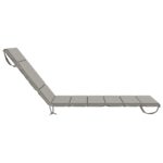 vidaXL Vankúš na ležadlo GEMERT 100% polyester Sivá 200 x 90 x 3 cm – Obrázok 5