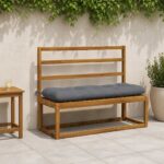 vidaXL Vankúš na lavičku VIANEN 100% polyester Modrá 100 x 40 x 12 cm