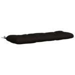 vidaXL Vankúš na lavičku VIANEN 100% polyester Čierna 100 x 40 x 12 cm – Obrázok 2