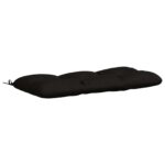 vidaXL Vankúš na lavičku VIANEN 100% polyester Čierna 100 x 50 x 12 cm – Obrázok 2