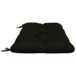 vidaXL Vankúš na lavičku VIANEN 100% polyester Čierna 100 x 60 x 12 cm – Obrázok 4