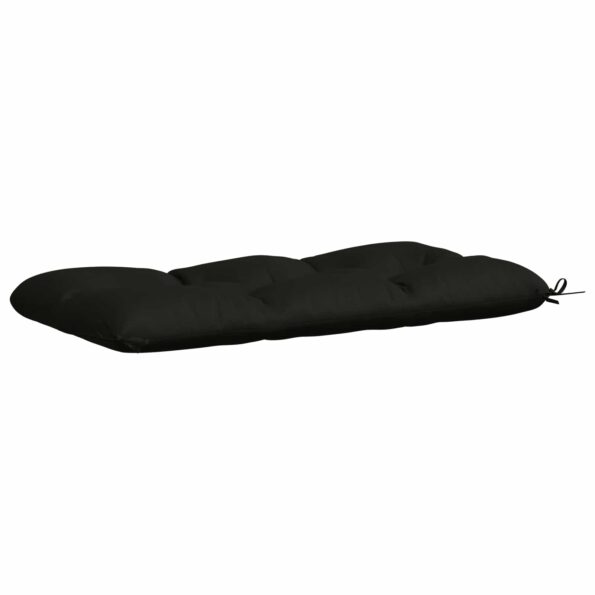 vidaXL Vankúš na lavičku VIANEN 100% polyester Čierna 100 x 60 x 12 cm – Obrázok 5