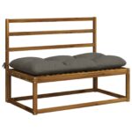 vidaXL Vankúš na lavičku VIANEN 100% polyester Sivá 100 x 60 x 12 cm – Obrázok 3