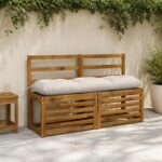 vidaXL Vankúš na lavičku VIANEN 100% polyester Biela 110 x 30 x 12 cm