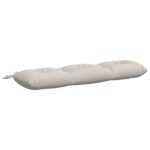 vidaXL Vankúš na lavičku VIANEN 100% polyester Biela 110 x 30 x 12 cm – Obrázok 2