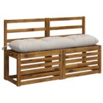 vidaXL Vankúš na lavičku VIANEN 100% polyester Biela 110 x 30 x 12 cm – Obrázok 3