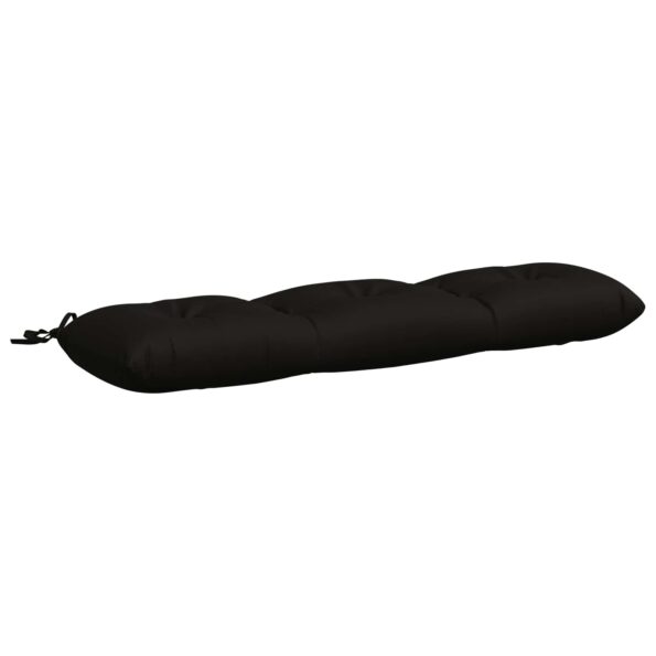 vidaXL Vankúš na lavičku VIANEN 100% polyester Čierna 110 x 30 x 12 cm – Obrázok 2