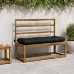 vidaXL Vankúš na lavičku VIANEN 100% polyester Čierna 110 x 40 x 12 cm