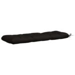 vidaXL Vankúš na lavičku VIANEN 100% polyester Čierna 110 x 40 x 12 cm – Obrázok 5