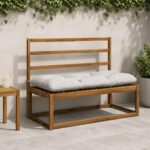 vidaXL Vankúš na lavičku VIANEN 100% polyester Biela 110 x 50 x 12 cm