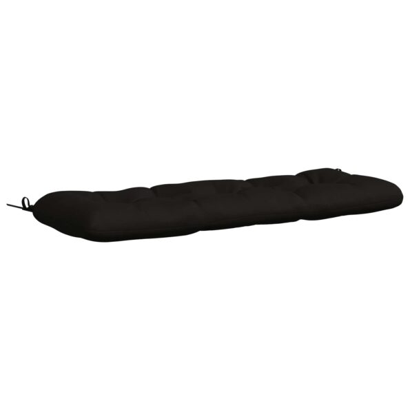 vidaXL Vankúš na lavičku VIANEN 100% polyester Čierna 120 x 40 x 12 cm – Obrázok 2