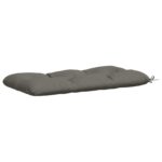 vidaXL Vankúš na lavičku VIANEN 100% polyester Sivá 120 x 60 x 12 cm – Obrázok 4
