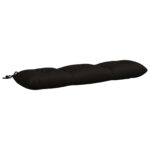vidaXL Vankúš na lavičku VIANEN 100% polyester Čierna 130 x 30 x 12 cm – Obrázok 2