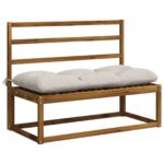 vidaXL Vankúš na lavičku VIANEN 100% polyester Biela 130 x 50 x 12 cm – Obrázok 3