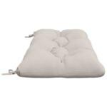 vidaXL Vankúš na lavičku VIANEN 100% polyester Biela 130 x 50 x 12 cm – Obrázok 4