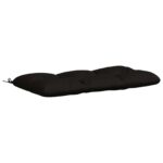 vidaXL Vankúš na lavičku VIANEN 100% polyester Čierna 130 x 60 x 12 cm – Obrázok 2