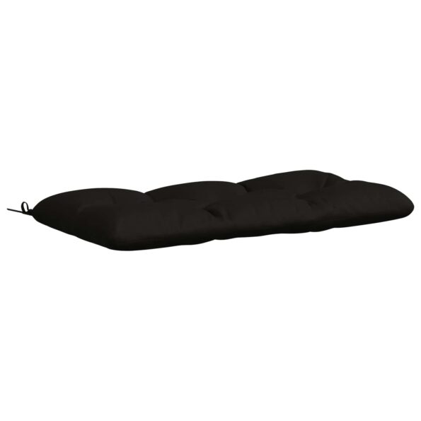 vidaXL Vankúš na lavičku VIANEN 100% polyester Čierna 130 x 60 x 12 cm – Obrázok 2