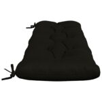 vidaXL Vankúš na lavičku VIANEN 100% polyester Čierna 140 x 40 x 12 cm – Obrázok 4