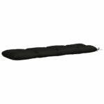vidaXL Vankúš na lavičku VIANEN 100% polyester Čierna 140 x 40 x 12 cm – Obrázok 5