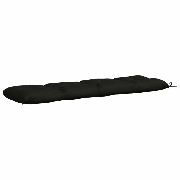 vidaXL Vankúš na lavičku VIANEN 100% polyester Čierna 140 x 40 x 12 cm – Obrázok 5