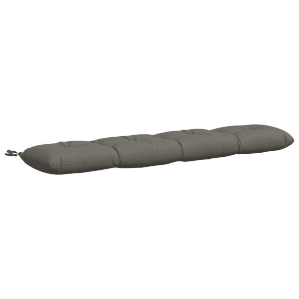 vidaXL Vankúš na lavičku VIANEN 100% polyester Sivá 150 x 30 x 12 cm – Obrázok 2