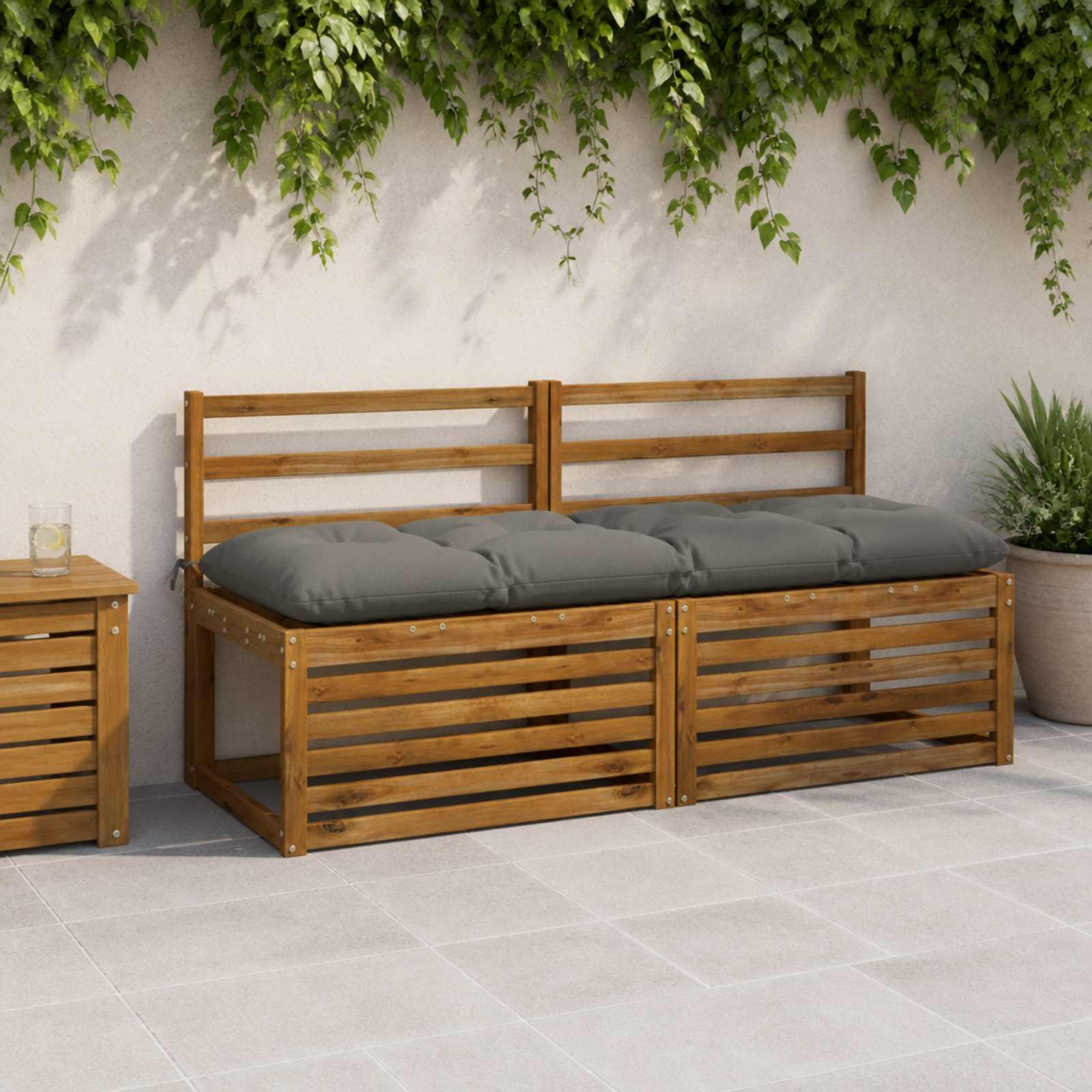 952818_1.jpg vidaXL Vankúš na lavičku VIANEN 100% polyester Sivá 150 x 50 x 12 cm – Obrázok 1