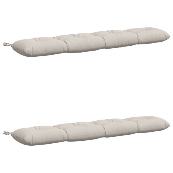 vidaXL Vankúše na lavičku VIANEN 2 ks 100% polyester Biela – Obrázok 2
