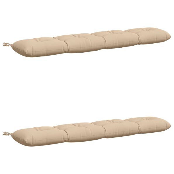 vidaXL Vankúše na lavičku VIANEN 2 ks 100% polyester Krémová – Obrázok 2