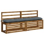 vidaXL Vankúš na lavičku VIANEN 100% polyester Modrá 180 x 30 x 12 cm – Obrázok 3
