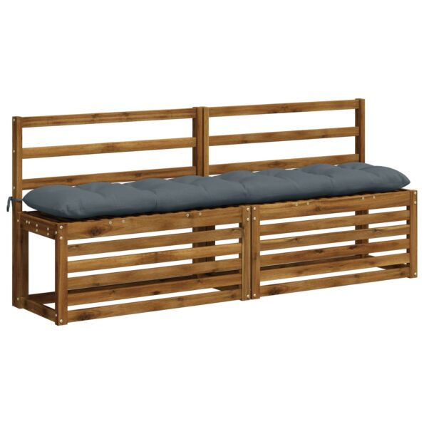 vidaXL Vankúš na lavičku VIANEN 100% polyester Modrá 180 x 30 x 12 cm – Obrázok 3