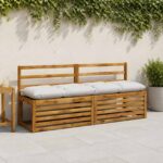 vidaXL Vankúš na lavičku VIANEN 100% polyester Biela 180 x 40 x 12 cm