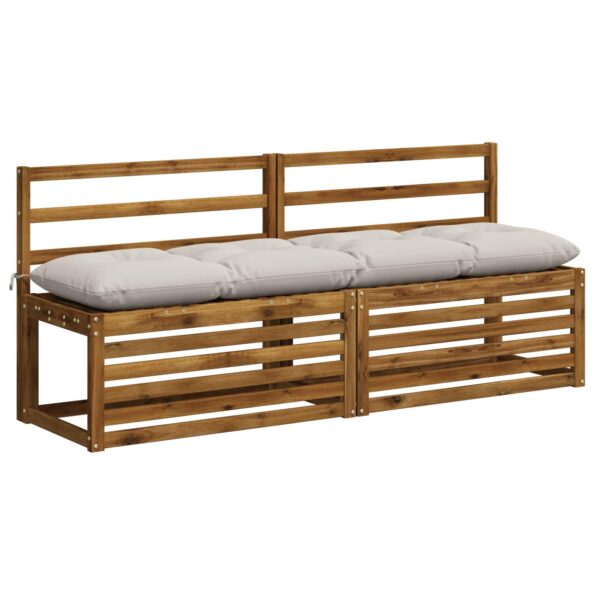 vidaXL Vankúš na lavičku VIANEN 100% polyester Biela 180 x 40 x 12 cm – Obrázok 3