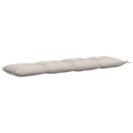 vidaXL Vankúš na lavičku VIANEN 100% polyester Biela 180 x 40 x 12 cm – Obrázok 5
