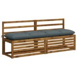 vidaXL Vankúš na lavičku VIANEN 100% polyester Modrá 180 x 40 x 12 cm – Obrázok 3