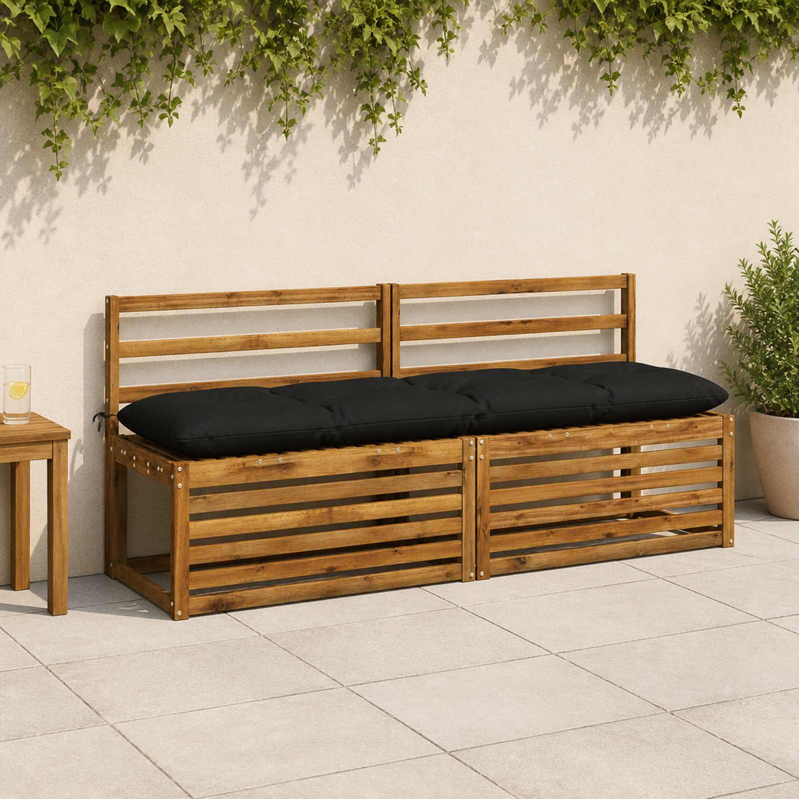 953076_1.jpg vidaXL Vankúš na lavičku VIANEN 100% polyester Čierna 180 x 40 x 12 cm – Obrázok 1