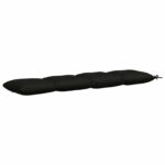 vidaXL Vankúš na lavičku VIANEN 100% polyester Čierna 180 x 40 x 12 cm – Obrázok 5