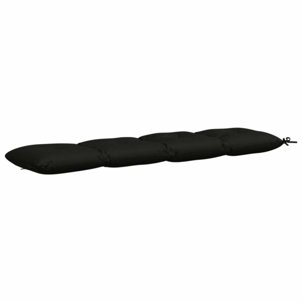 vidaXL Vankúš na lavičku VIANEN 100% polyester Čierna 180 x 40 x 12 cm – Obrázok 5