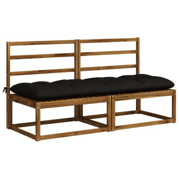 vidaXL Vankúš na lavičku VIANEN 100% polyester Čierna 180 x 60 x 12 cm – Obrázok 3