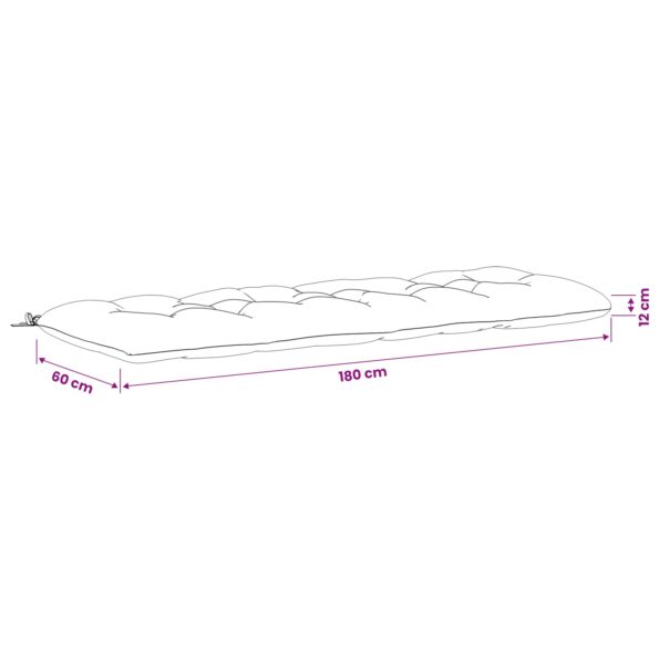 vidaXL Vankúše na lavičku VIANEN 2 ks 100% polyester Krémová – Obrázok 9