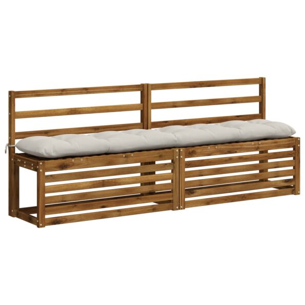 vidaXL Vankúš na lavičku VIANEN 100% polyester Biela 190 x 30 x 12 cm – Obrázok 3