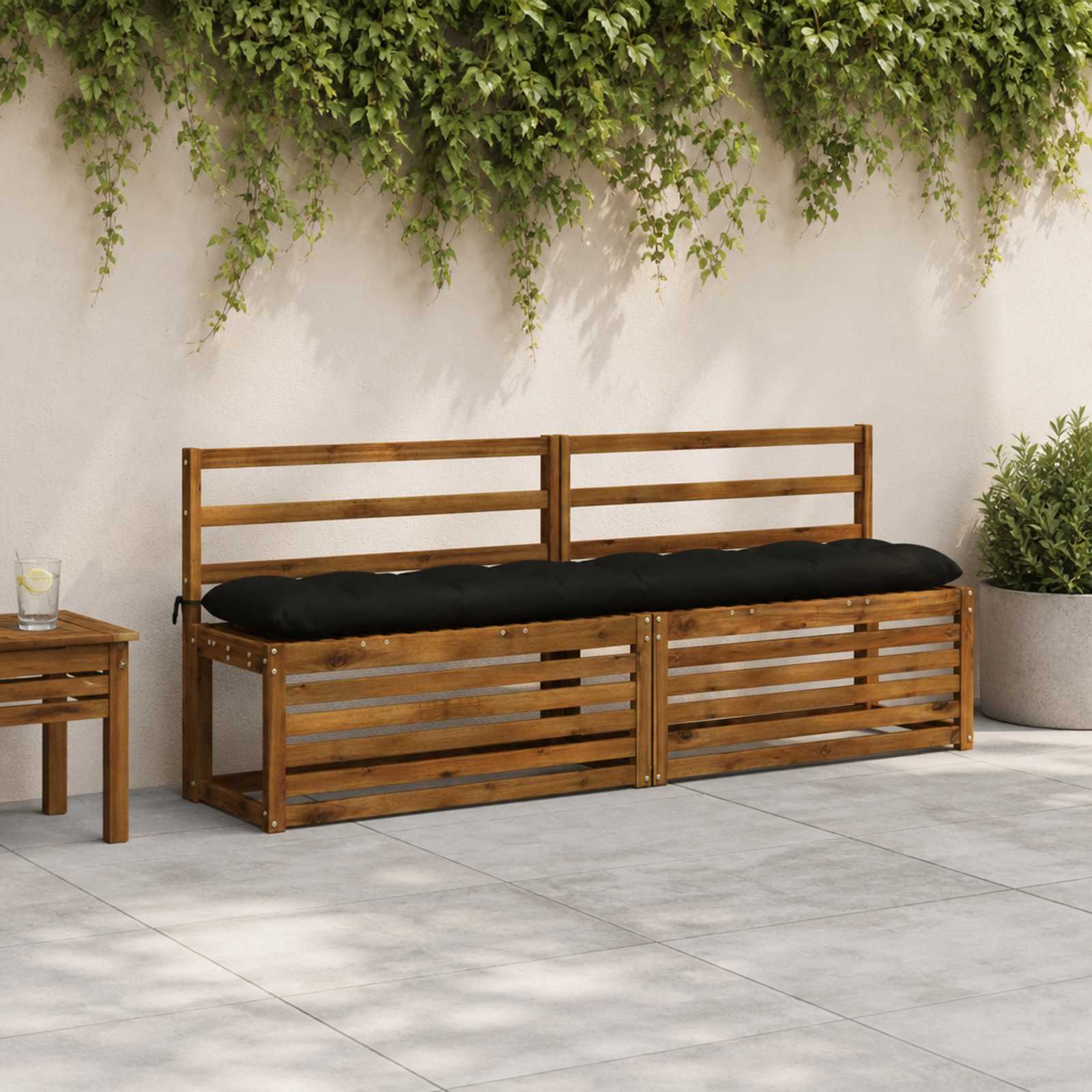 953148_1.jpg vidaXL Vankúš na lavičku VIANEN 100% polyester Čierna 190 x 30 x 12 cm – Obrázok 1