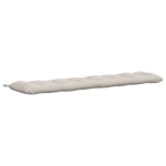 vidaXL Vankúš na lavičku VIANEN 100% polyester Biela 190 x 40 x 12 cm – Obrázok 2