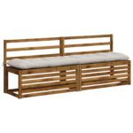vidaXL Vankúš na lavičku VIANEN 100% polyester Biela 190 x 40 x 12 cm – Obrázok 3