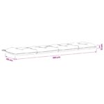 vidaXL Vankúš na lavičku VIANEN 100% polyester Modrá 190 x 40 x 12 cm – Obrázok 9