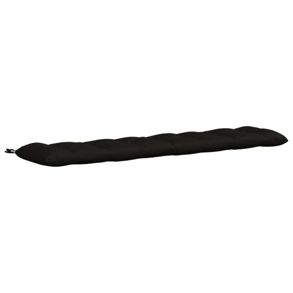 vidaXL Vankúš na lavičku VIANEN 100% polyester Čierna 190 x 40 x 12 cm – Obrázok 2