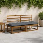vidaXL Vankúš na lavičku VIANEN 100% polyester Modrá 190 x 50 x 12 cm