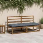 vidaXL Vankúš na lavičku VIANEN 100% polyester Modrá 190 x 60 x 12 cm