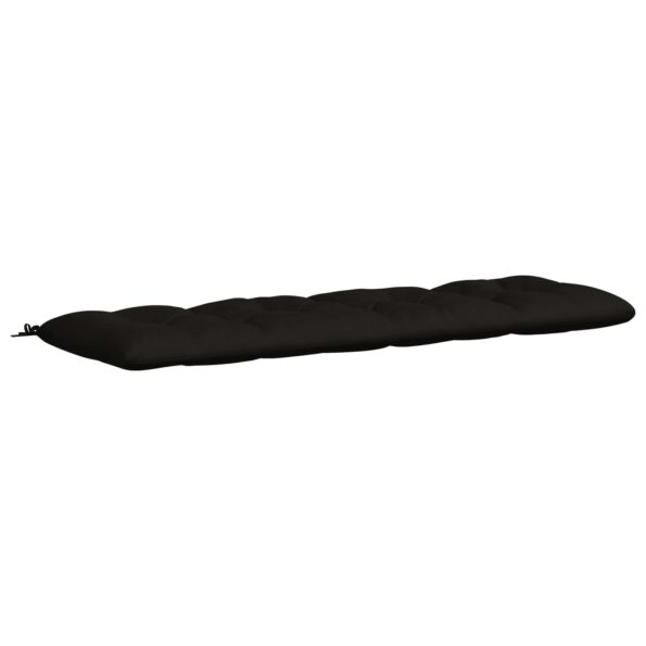 vidaXL Vankúš na lavičku VIANEN 100% polyester Čierna 190 x 60 x 12 cm – Obrázok 2